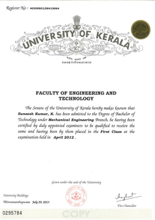b.tech degree certificate
