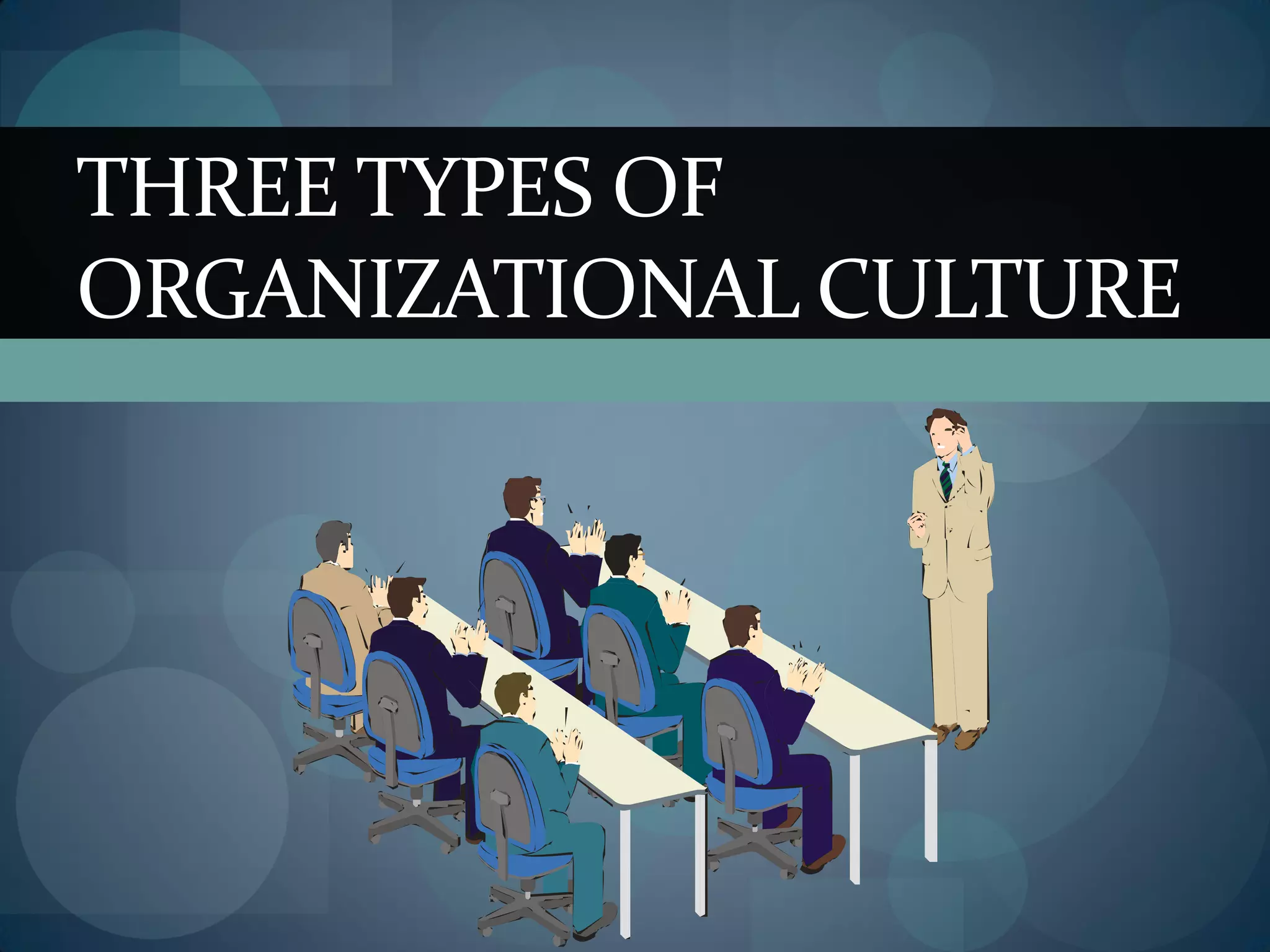 THREE TYPES OF
ORGANIZATIONAL CULTURE
 