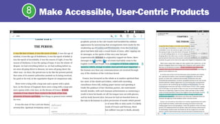 Make Accessible, User-Centric Products8
 