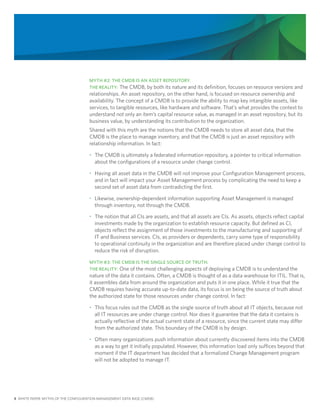 Myths of a CMDB | PDF