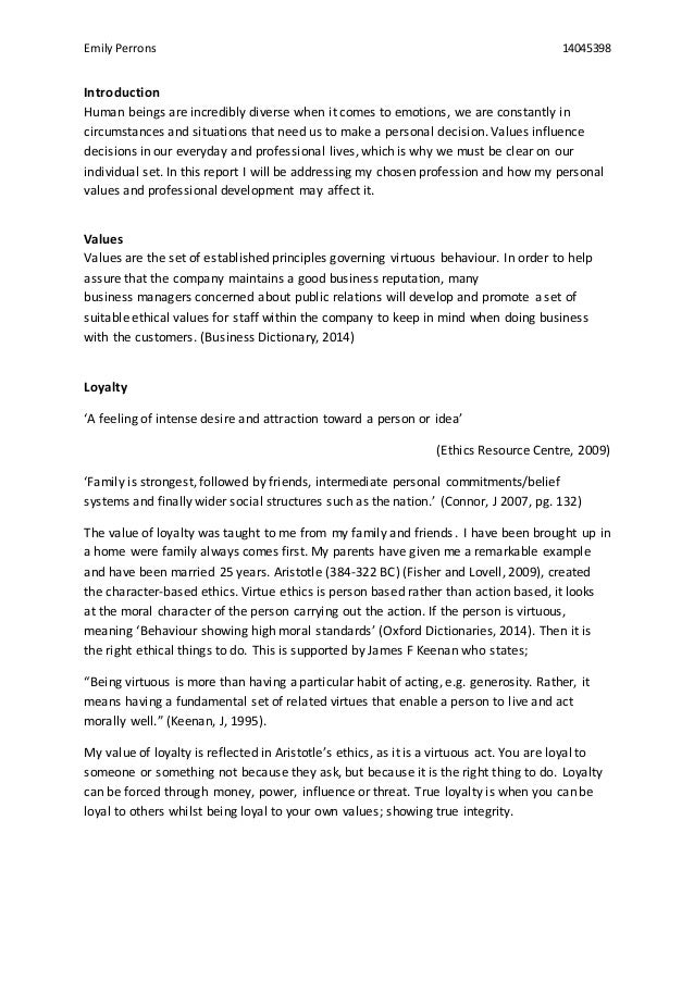Essay about ethics