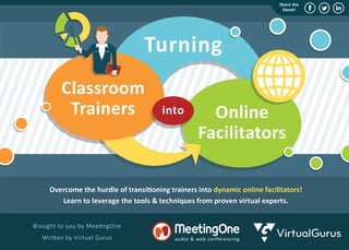 Share this
Ebook!
1
Turning Classroom Trainers into Online Facilitators
Share this
Ebook!
 