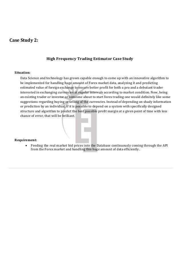 Data Science Project Case Studies | Forex trading data science Data Science Project Case Studies -