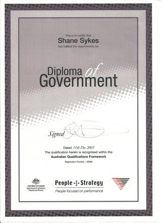 Diploma of Government