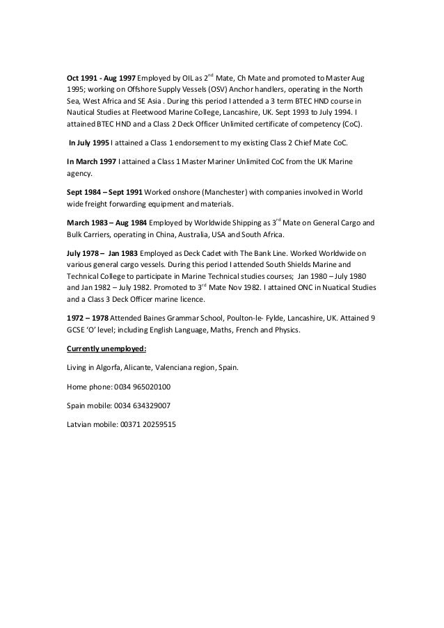 Richard Copeland Cv