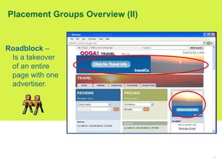 46
Placement Groups Overview (II)
Roadblock –
Is a takeover
of an entire
page with one
advertiser.
 