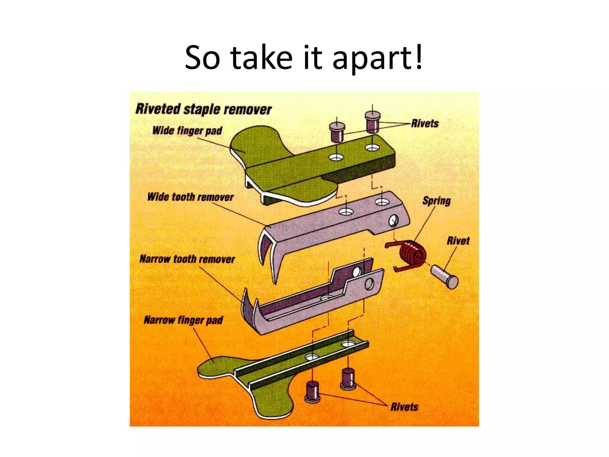 So take it apart!
 