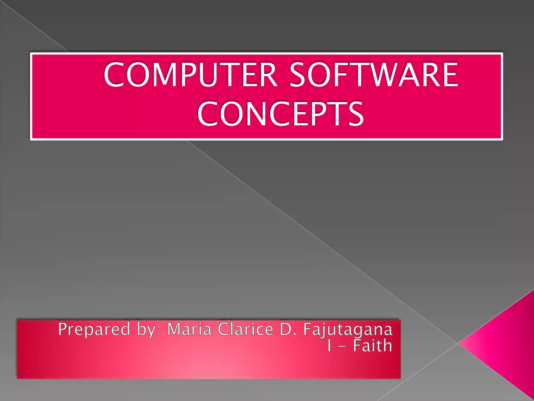 computer software concepts | PPTX | Desktop Publishing | Computer ...