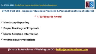 2025 - The DFARS - Part 203 - Improper Business Practices And Personal ...