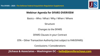 2025 - The DFARS - Overview, Introduction To The Rules Of Defense ...