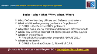 2025 - The DFARS - Overview, Introduction To The Rules Of Defense ...