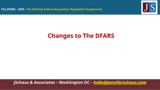 2025 - The DFARS - Overview, Introduction To The Rules Of Defense ...