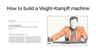 How to build a Voight-Kampﬀ machine
 