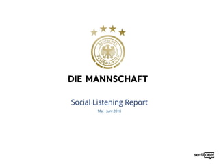 Social Listening Report
Mai - Juni 2018
 