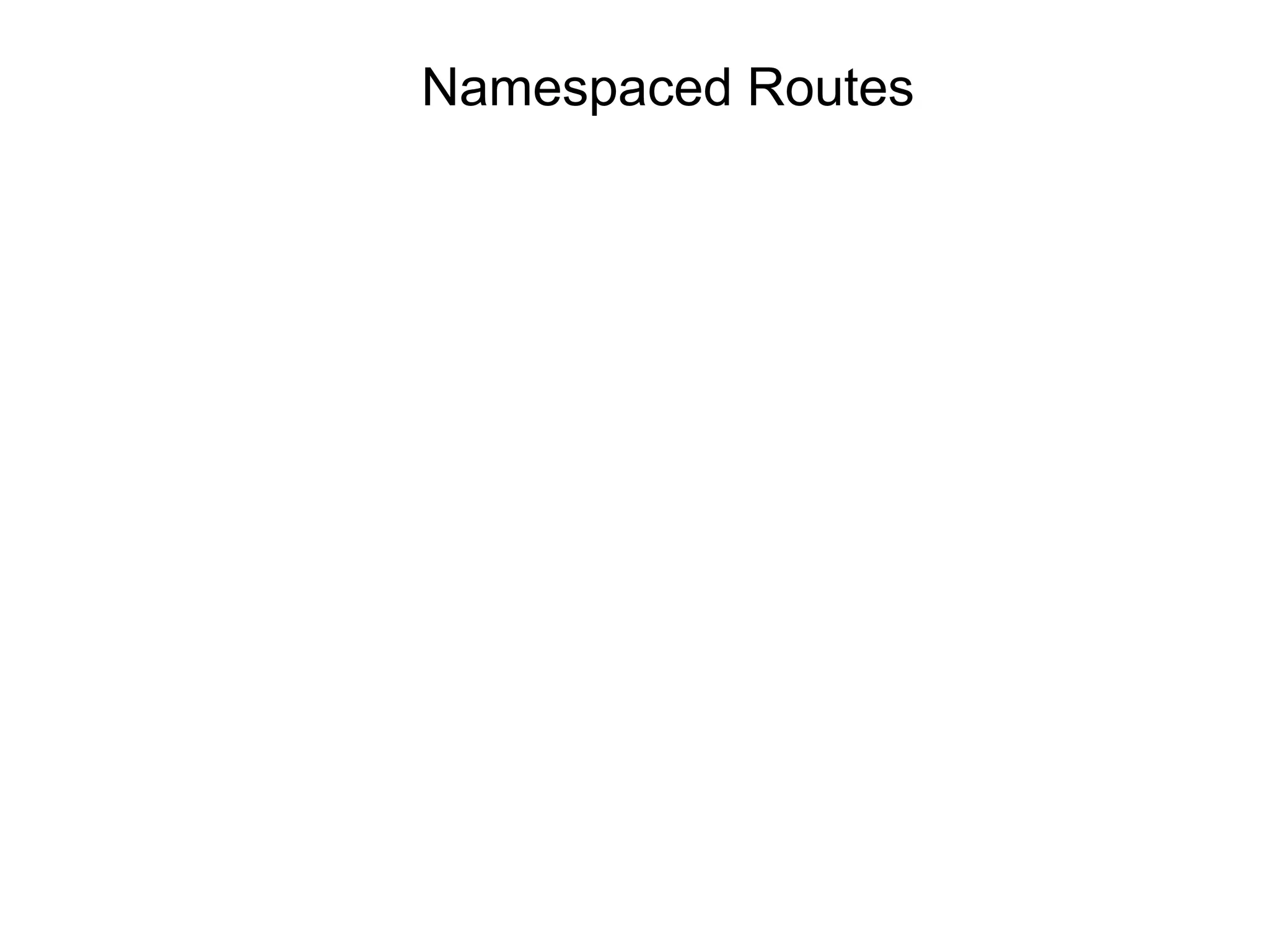 Namespaced Routes 