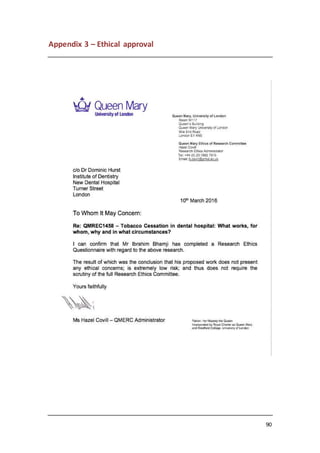 90
Appendix 3 – Ethical approval
 