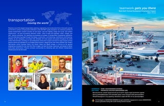 98
CUSTOMER: 	 MIAMI INTERNATIONAL AIRPORT
OUR ROLE:	 MANAGING GENERAL CONTRACTOR (JV)
• American Airlines’ second-largest hub and one of world’s largest airport construction projects
• Moving walkways/escalators and automated people-mover transport 9,000 passengers/hour
• Phased development in fully operating international airport with 30+ million passengers/year
We developed an INNOVATIVE PROCESS through stakeholder engagement to ensure SUSTAINABLE
revenue generation during this award-winning terminal remodel.
Parsons is one of the largest transportation planning, engineering, and construction firms in the world, and we
are the first to achieve companywide certification under ISO 9001 quality standards. Our extensive portfolio of
diverse transportation projects includes rail and transit, road and highway, bridge and tunnel, and aviation
infrastructure—we have successfully delivered 10,000+ miles of roads and highways, 4,500+ bridges, and
400+ airports worldwide. Our expertise encompasses all phases of transportation engineering operations,
from the initial planning stage through final design, construction, commissioning, maintenance, and financing.
Whether we are managing a rail project that ultimately will move people and goods throughout the entire
United Arab Emirates, providing on-call professional construction-support services for large projects at three
airports owned and operated by Los Angeles World Airports, designing the main artery between Abu Dhabi’s
high-density central business district and Sheikh Zayed and Maqta bridges, or serving as the general
engineering consultant for two new Ohio River bridges, we have the scope, resources, and people to deliver
world-class performance. Parsons connects communities by delivering safe and efficient transportation
infrastructure all over the world.
moving the world
transportation
teamwork gets you there
Miami North Terminal Development Consolidation Program
Miami, Florida
 