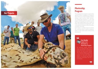 Mentorship
Program
This empowerment program, in partnership
with the CZCA, is designed for Duvdevan
alumni who are in need of guidance before
making a big life and/or career decision.
The Mentorship Program is a year long
program matching selected Duvdevan alumni
with Israeli leading figures from a variety of
fields and professional backgrounds, such
aseducationalentrepreneurship,technology,
economics and more.
Each mentor is carefully chosen to provide
the selected alumni specific guidance
based on their career needs and personal
development.
Eran Bresller
Captain (res)
Participant in
Mentorship Program
The mentorship program introduced
me to an experienced leader who is
familiar with the field I am interested in
pursuing. The down-to-earth meetings
with my mentor enabled me to perceive
a true and broad understanding of the
profession. At some point during the
program, our connection grew beyond
professional conversations and into a
true friendship.
Our Projects
 