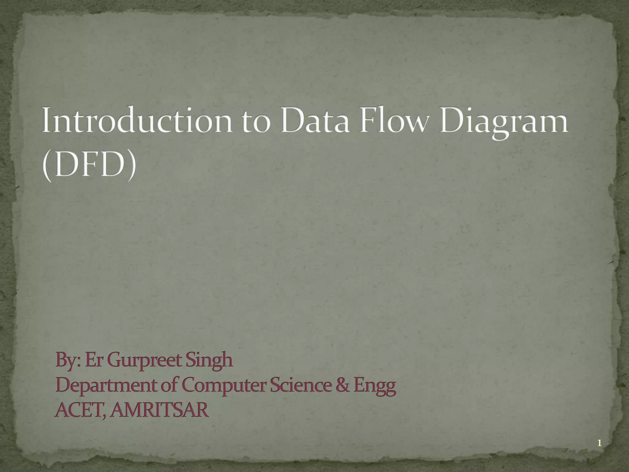 Introduction to Data Flow Diagram (DFD) | PDF