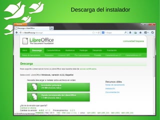 Descarga del instalador
 