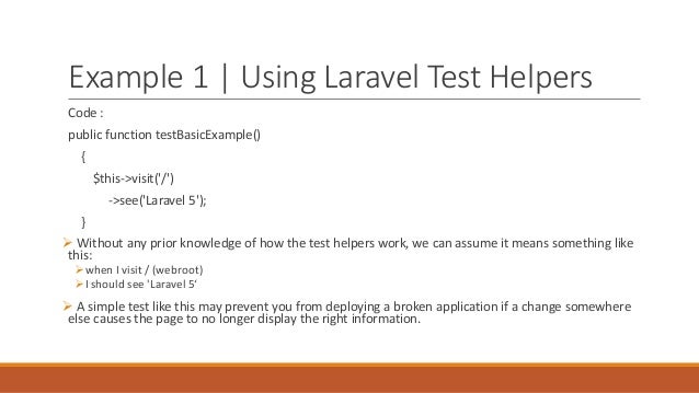 Laravel Unit Testing