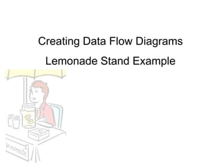 Creating Data Flow Diagrams
 Lemonade Stand Example
 