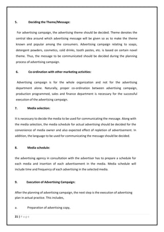 PROJECT REPORT ON advertisement(2012025) | PDF