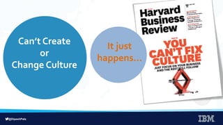 @DipeshPala
Can’t Create
or
Change Culture
It just
happens…
 