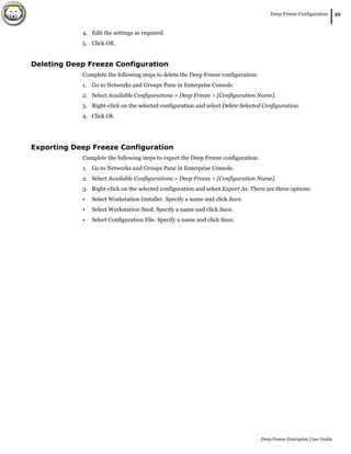 Faronics Deep Freeze Enterprise User Guide | PDF