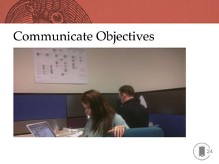 Communicate Objectives




                         24
 