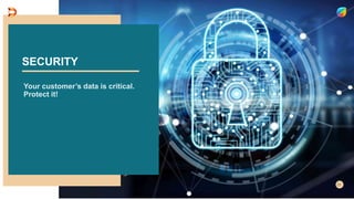 SECURITY
Your customer’s data is critical.
Protect it!
 