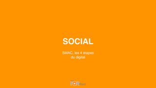 SOCIAL
SMAC, les 4 étapes
du digital
 