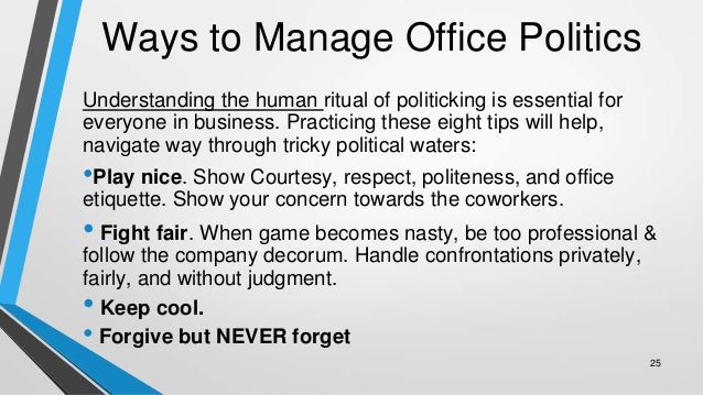 how to deal with office politics