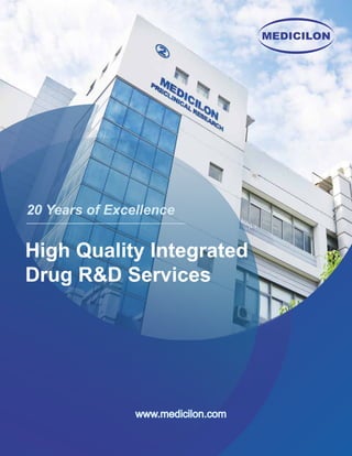 High Quality Integrated
Drug R&D Services
20 Years of Excellence
www.medicilon.com
 