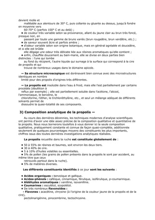 Définition de la propolis