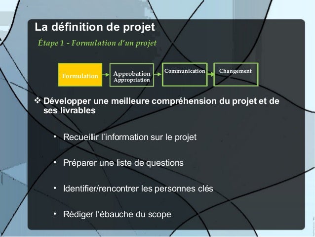 Définition de projet
