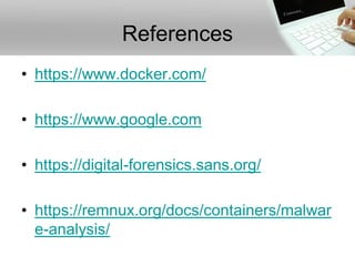Digital Forensics and Incident Response (DFIR) using Docker Containers ...