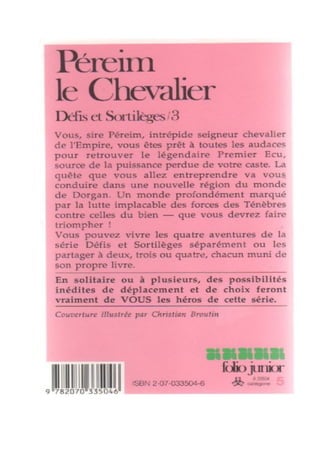Défis et sortilèges 3 pereim le chevalier