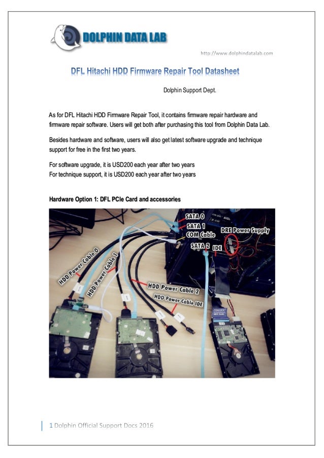 DFL Hitachi HDD Firmware Repair Tool Datasheet 2019