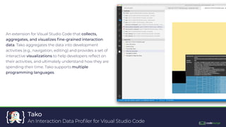 }
{ Tako
Recording Interaction Data in Visual Studio Code
Visual Studio Code
Developer Tool Language Server
https://micros...