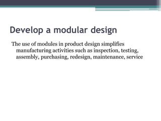 DFMA design for manufacturing and assembly | PPTX 