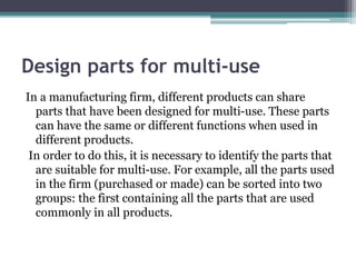 Multiple Function Designing DFMA design for manufacturing and assembly | PPTX