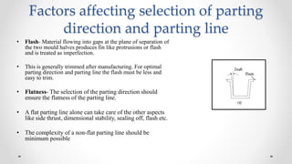Design of castings and selection of the parting line | PPTX