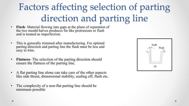 Design of castings and selection of the parting line | PPTX | Track and ...