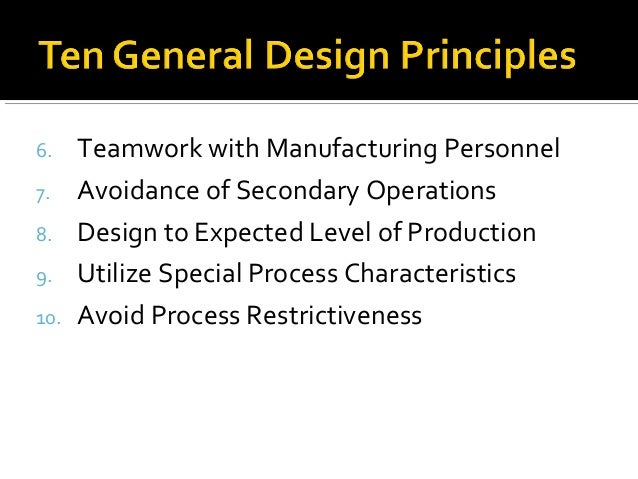 DFM Design Principles