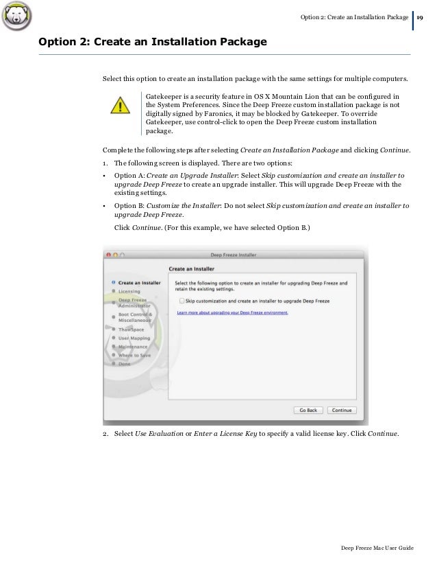 deep freeze mac manual