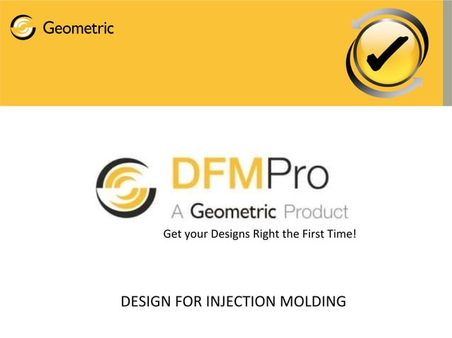 DFMPro For Injection Molding Oct09 | PPT | Technology & Computing