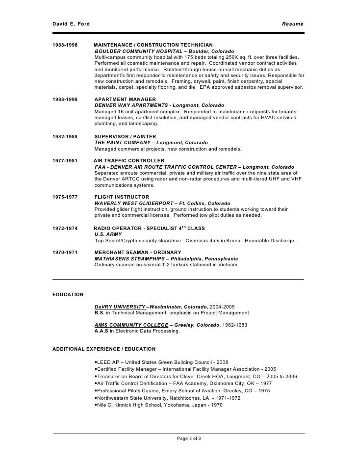 Seaman resume sample