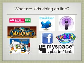 What are kids doing on line?
 