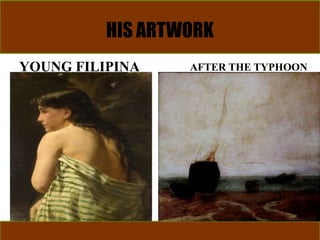 HIS ARTWORK
YOUNG FILIPINA AFTER THE TYPHOON
 